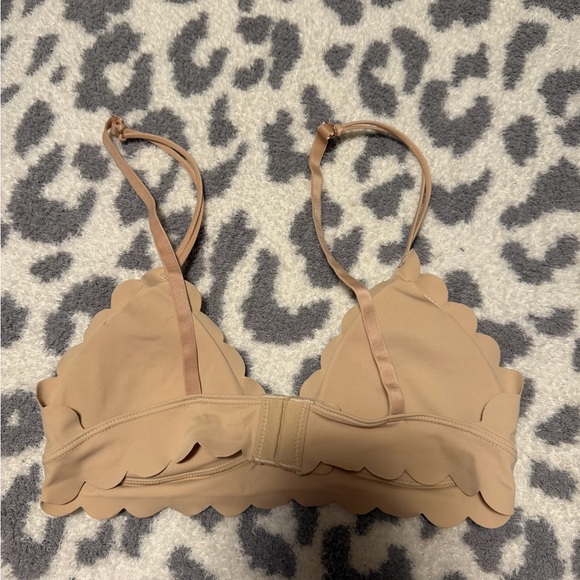 Anthropologie Beige Scalloped Bralette - Picture 2 of 3